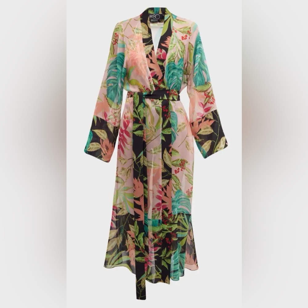 PatBO Multicolor Tropical Print Swim Coverup